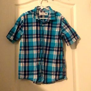 Blue plaid classic shirt